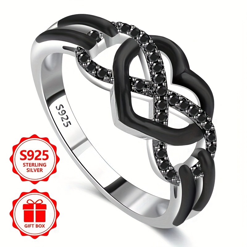 925 Silver Heart Shaped Women's Ring Minimalist Design
